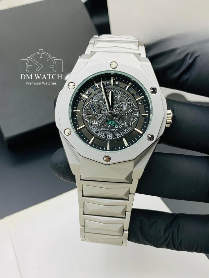 Diamond Cut | Date Adjustment | Texture Chain |Silver Black