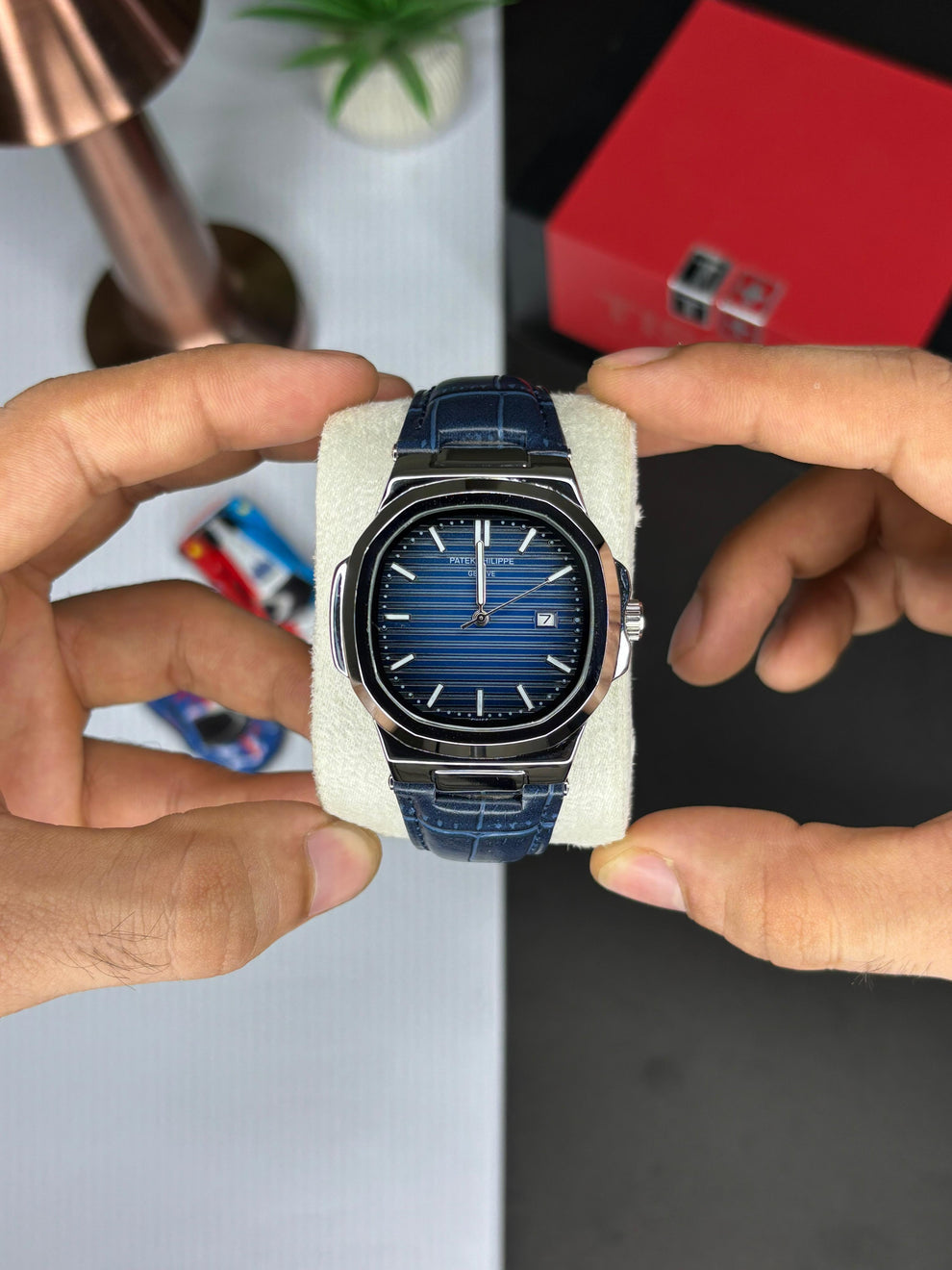 PP (Blue Strap Silver Case Inner White)