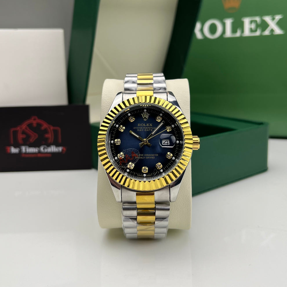 Rolex Luxury Two Tone Day-Date Watch