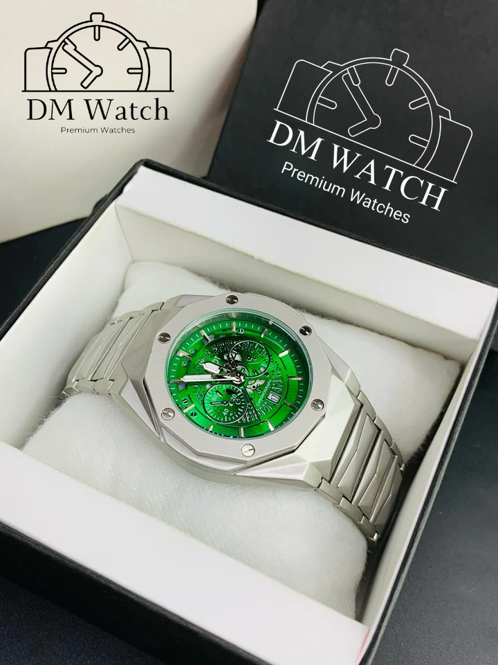 Diamond Cut | Date Adjustment | Texture Chain |Silver Sky Blue