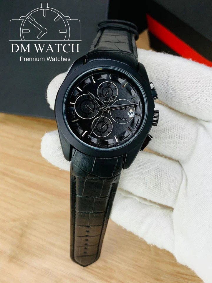 Branded Chronograph working Watch (Full Black)