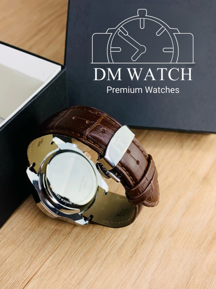 Branded Chronograph working Watch (Brown Silver)