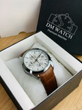 Branded Chronograph working Watch (Brown Silver)